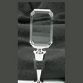 Clear Vertical Acrylic Wine Bottle Stopper (Screened)